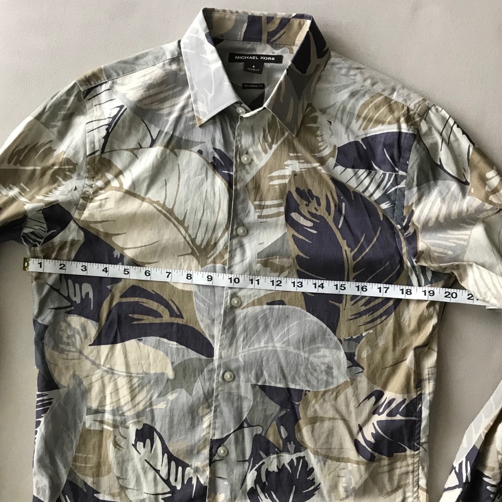 Michael Kors Tropical Print Button Up - Picture 7 of 8
